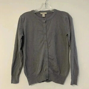 Melrose Chic Gray Cardigan Sweater​​